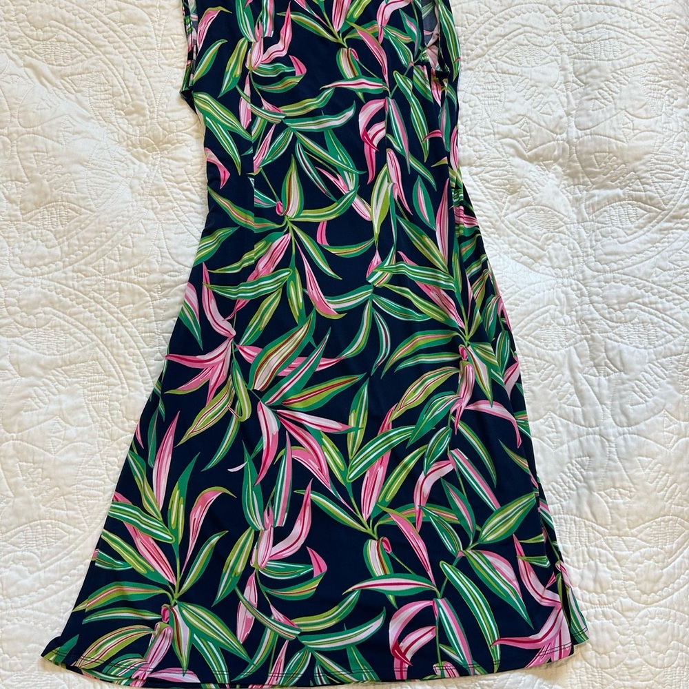 Tommy Bahama Navy Pink and Green Resort Sundress size M - Picture 2 of 5